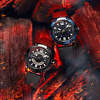 RUIMAS watch men's sports watch waterproof luminous date watch quartz watch leather men's watch 302