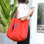 Japanese leisure literature canvas bag ins simple letter printing handbag net red fashion single shoulder women's bag sr1079-2