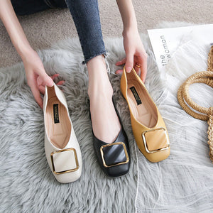 Flat sole shoes 2022 new spring and summer scoop shoes women fashion office lady student's soft shoes 555-10