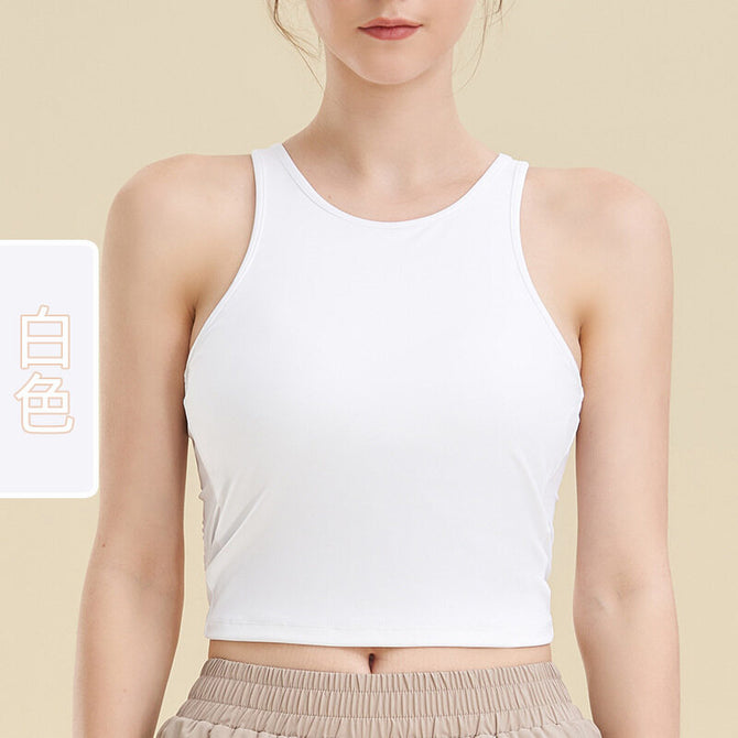 Back Hollow out Rope Yoga Clothes Sports Bra Women's Fitness Sports Tight Top Vest with Chest Pad MZ23