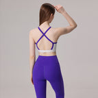 New yoga suit Beautiful Back Tank-Top Yoga Clothes Two-Piece Suit Professional Training Running fitness dancing sports set TZ-230324
