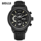 BAOGELA Luminous Quartz Watch Men's Belt Multifunctional Calendar Waterproof Watch Men 1709