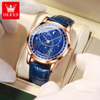 OLEVS men's watch automatic mechanical rotation watch starry men's watch 9923 starry sky