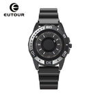 EUTOUR Tiktok men's watch women's watch Jane stainless steel with silicone creative magnetic black technology metal student men's watch