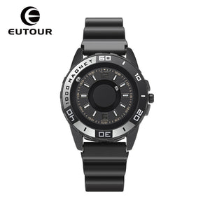 EUTOUR Tiktok men's watch women's watch Jane stainless steel with silicone creative magnetic black technology metal student men's watch