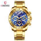 CHENXI Gold Watch Men's Watch Business Watch Luminous Waterproof Quartz Watch Watch CX-086A