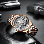 Automatic hollow mechanical watch male Korean fashion waterproof men's mechanical watch AL-8625