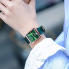 [Large Stock] GUOU 8096 Genuine Leather Square Personality Fashion All-match Simple Style Quartz Watch Waterproof Ladies Watch