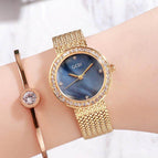 GEDI 82006 Fashion Casual Watch Korea style Women Elegant Luxury Stainless Steel Waterproof Ladies Diamond Rhinestone Analog Quartz Wristwatch
