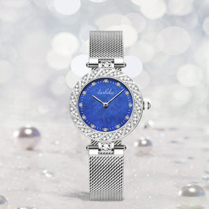 Women fashion watch diamond model metal elegant small lady watch female bracelet set 017