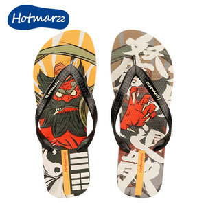 Hotmarzz flip-flops men's Chinese style non-slip slippers summer tide beach flip-flops HM0853