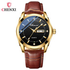 CHENXI New Double Calendar Business Men's Watch Waterproof Quartz Watch Men Casual watch 022