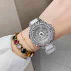 NEW Dimini starry watch female full diamond heavy industry exquisite fashion temperament ladies steel strap watch 6433