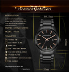 Men's Waterproof Watch Steel Strap New Fashion Men's Simplicity Fashion Watch Quartz Watch Men's Watch HM-1756