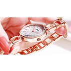 GEDI 81034 Fashion Casual Watch Hot Sale Women Elegant Luxury Stainless Steel Alloy Strap Waterproof Ladies Diamond Rhinestone Analog Quartz Wristwatch
