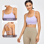 Quick-Drying Breathable Yoga Bra Running Exercise Underwear Cross Beauty Back Fitness Top Yoga Clothes for Women