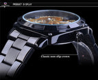 Forsining women watch fashion hollow out waterproof auto mechanical men's casual watch SLZe140