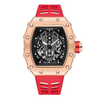 Pintime Watch Men's Domineering Barrel Men's Watch Hollow Sports Quartz men casual Watch 8140
