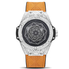 KIMSDUN foreign trade explosion diamond inlaid fashion trend creative men's watch silicone luminous waterproof sports quartz watch K109D