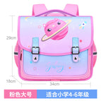 New primary school student cartoon school bag for girls one-piece fully open horizontal schoolbag  children's backpack