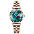 OLEVS New Women Luxury Jewel Quartz Watch Waterproof Stainless Steel Strap Watch For Women Date Clock casual watch