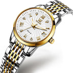 2021 New OLEVS Watch Automatic Mechanical Watch Business Diamond Double Calendar Waterproof Ladies casual Watch 6630