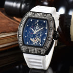 New Barrel-Shaped men watch Hollow Dragon-Shaped Richard Waterproof Super Luminous Quartz Watch 9928