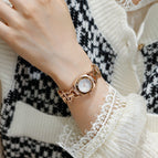 GUOU 6047 New Square Steel Band Bracelet Wrist Watch Simple Temperament Women's Watches Small Quartz Watch Women