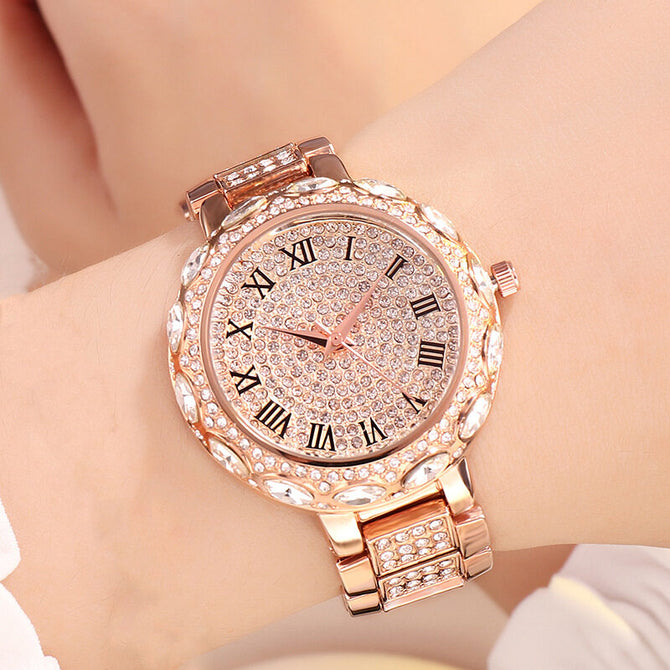 GEDI New Women watch diamond steel strap fashion hot sale waterproof quartz lady party causal watch 8095