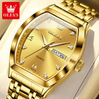 OLEVS OLEVS5528 men's watch barrel shaped business authentic calendr men's casual watch