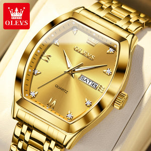 OLEVS OLEVS5528 men's watch barrel shaped business authentic calendr men's casual watch