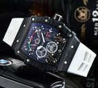 Watch for me Barrel-Shaped Quartz Watch Fashion Six-Pin Running Seconds Wood Grain Waterproof Men's Watch 9791F