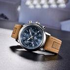 Benyar Multifunctional Chronograph Men's Watch Fashion Waterproof Sports Luminous Leather Men's Watch 5190