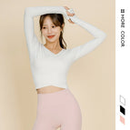 2021 autumn new yoga clothes long sleeve women slim short beginner running fitness yoga clothes tops T-shirt QD24