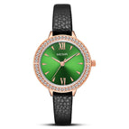 Megir women watch light luxury fashion diamond waterproof all-match leather copper quartz female watch 4210