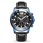 Megir Men's Watch Multi-Function Timing Waterproof Steel Belt Business Quartz Watch Men 2068G