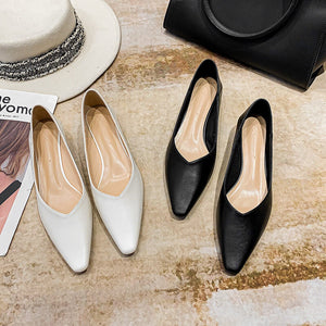 2022 new fashion casual professional women's shoes shallow mouth korean shoes square toe soft bottom scoop shoes A86-1