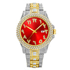 MISSFOX watch European and American hip hop diamond full diamond business men's waterproof quartz watch v320