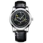KIMSDUN Rotating starry sky dial watch men's fashion automatic mechanical watch waterproof luminous men's watch
