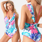 Women One-Piece Swimsuit Female Summer New Hot Sale Sexy Print Bikini Swimsuit beach clothings ENY326