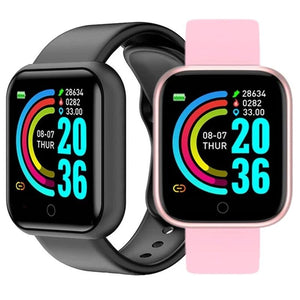 D20 Sport Smart Watches for Man Woman Gift Digital Smartwatch Fitness Tracker wristwatch Bracelet Blood Pressure Android ios Y68