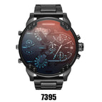 LEEMOON Large Size Fashion Trendy Personality Large Dial Leisure Alloy Steel BandQuartz Leisure DZ Watch Big Watch