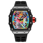 Pintime 2023 New Quartz men's Watch Live Popular Tourbillon Hollow out Trendy Men's quart Casual Watch 8133