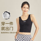 Yoga Clothes with Chest Summer New Slim Fit Beauty Back Yoga Vest Sports Running Fitness Top Women