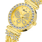 MISSFOX high-end fashion temperament diamond-studded butterfly ladies quartz watch tide 2030