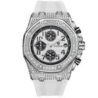 KIMSDUN Gypsophila watch men's diamond multi-function three-eye chronograph waterproof quartz watch men's watch K-1225B