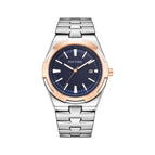 Pintime Men's Watch Stainless Steel Strap Fashion Casual Waterproof Quartz men calendar Watch 3008