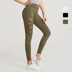 Women's Long Leggings High Waist Elastic Quick Dry Pants running fitness sports yoga pants K951