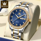 OLEVS Watch men gold diamond calendar waterproof quartz men watch 5565
