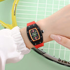 New Women's Candy Series Watch Genuine Diamond Square Waterproof Fashion Luminous lady quartz Watch 8084B